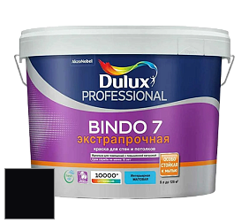 Краска DULUX LUXIUM BINDO 7 Экстрапрочная матовая краска цвет RAL 9005 