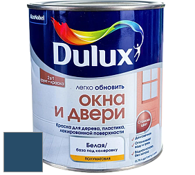 Краска DULUX LUXIUM ОКНА И ДВЕРИ полуматовая краска цвет 30BB 08/188 Mediterranean Blue