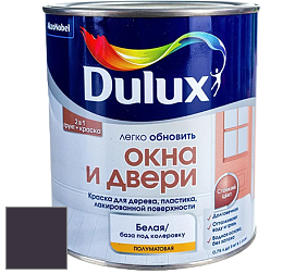 Краска DULUX LUXIUM ОКНА И ДВЕРИ полуматовая краска цвет 46RB 06/074 Black Magic