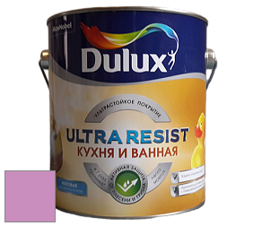 Краска DULUX LUXIUM ULTRA RESIST КУХНЯ И ВАННАЯ матовая ультрастойкая краска цвет 88RB 37/328 Pink Iris
