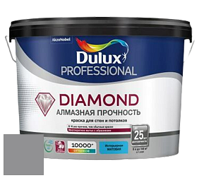 Краска DULUX LUXIUM DIAMOND MATT матовая краска цвет 00NN 31/000 Grey steel 1