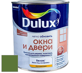 Краска DULUX LUXIUM ОКНА И ДВЕРИ полуматовая краска цвет 30GY 16/343 Bradberry Mountain