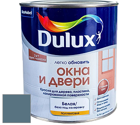 Краска DULUX LUXIUM ОКНА И ДВЕРИ полуматовая краска цвет 90BG 17/120 Pebble Drift
