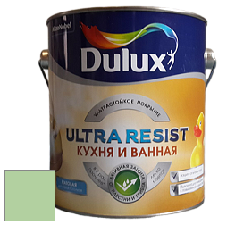 Краска DULUX LUXIUM ULTRA RESIST КУХНЯ И ВАННАЯ матовая ультрастойкая краска цвет 50GY 57/240 