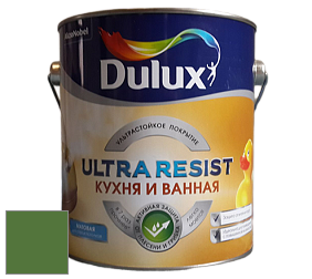 Краска DULUX LUXIUM ULTRA RESIST КУХНЯ И ВАННАЯ матовая ультрастойкая краска цвет RAL 6025 
