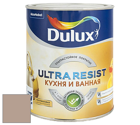 Краска DULUX LUXIUM ULTRA RESIST КУХНЯ И ВАННАЯ полуматовая ультрастойкая краска цвет 81YR 38/111 Glowing Brown