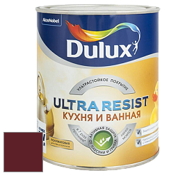 Краска DULUX LUXIUM ULTRA RESIST КУХНЯ И ВАННАЯ полуматовая ультрастойкая краска цвет RAL 3005 