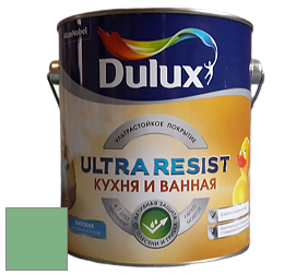Краска DULUX LUXIUM ULTRA RESIST КУХНЯ И ВАННАЯ матовая ультрастойкая краска цвет NCS S 2040-G10Y 