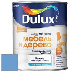 Краска DULUX LUXIUM МЕБЕЛЬ И ДЕРЕВО матовая краска цвет 22BB 34/304 Royal regatta 5