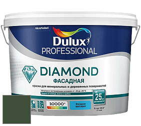 Краска DULUX LUXIUM DIAMOND ФАСАДНАЯ матовая краска цвет 50GY 08/153 Wilderness Green