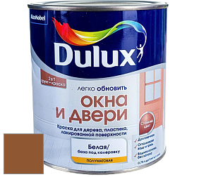Краска DULUX LUXIUM ОКНА И ДВЕРИ полуматовая краска цвет 80YR 13/325 Spanish Chestnut