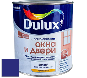 Краска DULUX LUXIUM ОКНА И ДВЕРИ полуматовая краска цвет RAL 5002 