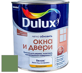 Краска DULUX LUXIUM ОКНА И ДВЕРИ полуматовая краска цвет 50GY 23/280 Frog Pad