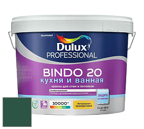 Краска DULUX LUXIUM BINDO 20 Кухня и Ванная полуматовая краска цвет RAL 6028 