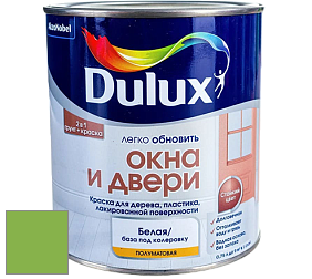 Краска DULUX LUXIUM ОКНА И ДВЕРИ полуматовая краска цвет NCS S 1070-G30Y 