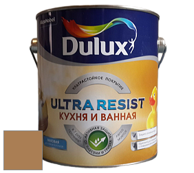 Краска DULUX LUXIUM ULTRA RESIST КУХНЯ И ВАННАЯ матовая ультрастойкая краска цвет 98YR 26/291 Teddybear Brown