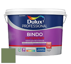 Краска DULUX LUXIUM BINDO НЕГОРЮЧАЯ 9л глубокоматовая краска цвет 30GY 23/232 Pasture Green