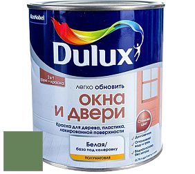 Краска DULUX LUXIUM ОКНА И ДВЕРИ полуматовая краска цвет RAL 6011 