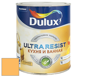 Краска DULUX LUXIUM ULTRA RESIST КУХНЯ И ВАННАЯ полуматовая ультрастойкая краска цвет 12YY 61/523 Tropical Mango