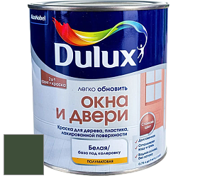 Краска DULUX LUXIUM ОКНА И ДВЕРИ полуматовая краска цвет 50GY 08/153 Wilderness Green