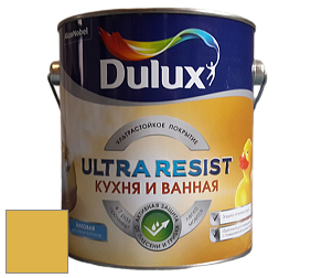 Краска DULUX LUXIUM ULTRA RESIST КУХНЯ И ВАННАЯ матовая ультрастойкая краска цвет 40YY 49/546 Gold Curry