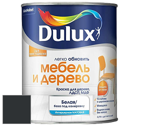 Краска DULUX LUXIUM МЕБЕЛЬ И ДЕРЕВО матовая краска цвет RAL 7021 