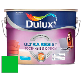 Краска DULUX LUXIUM ULTRA RESIST ГОСТИНЫЕ И ОФИСЫ ультрастойкая матовая краска цвет RAL 6038 