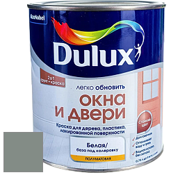 Краска DULUX LUXIUM ОКНА И ДВЕРИ полуматовая краска цвет 10GG 26/046 Thundercloud