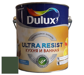Краска DULUX LUXIUM ULTRA RESIST КУХНЯ И ВАННАЯ матовая ультрастойкая краска цвет 50GY 08/153 Wilderness Green