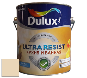 Краска DULUX LUXIUM ULTRA RESIST КУХНЯ И ВАННАЯ матовая ультрастойкая краска цвет NCS S 1010-Y20R 