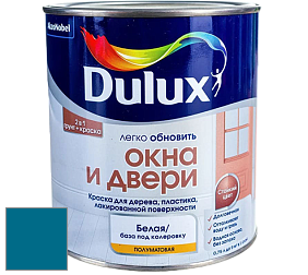 Краска DULUX LUXIUM ОКНА И ДВЕРИ полуматовая краска цвет 70BG 13/300 Jet Age