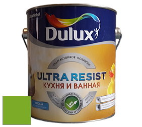 Краска DULUX LUXIUM ULTRA RESIST КУХНЯ И ВАННАЯ матовая ультрастойкая краска цвет NCS S 1080-G30Y 