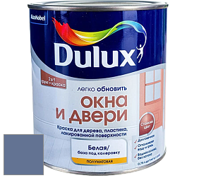 Краска DULUX LUXIUM ОКНА И ДВЕРИ полуматовая краска цвет 50BB 17/186 