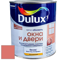 Краска DULUX LUXIUM ОКНА И ДВЕРИ полуматовая краска цвет 25YR 34/473 Caribbean dawn 1