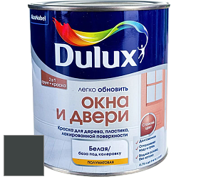 Краска DULUX LUXIUM ОКНА И ДВЕРИ полуматовая краска цвет NCS S 8505-B80G 