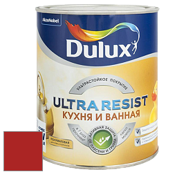 Краска DULUX LUXIUM ULTRA RESIST КУХНЯ И ВАННАЯ полуматовая ультрастойкая краска цвет RAL 3000 
