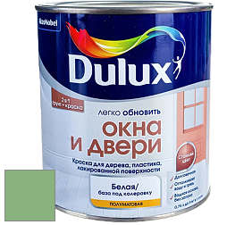 Краска DULUX LUXIUM ОКНА И ДВЕРИ полуматовая краска цвет NCS S 2040-G20Y 