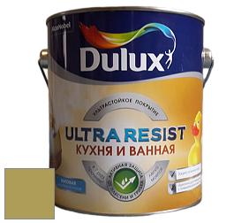 Краска DULUX LUXIUM ULTRA RESIST КУХНЯ И ВАННАЯ матовая ультрастойкая краска цвет NCS S 3040-G80Y 
