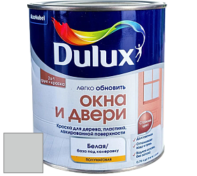 Краска DULUX LUXIUM ОКНА И ДВЕРИ полуматовая краска цвет 30BB 62/004 Fine Silver