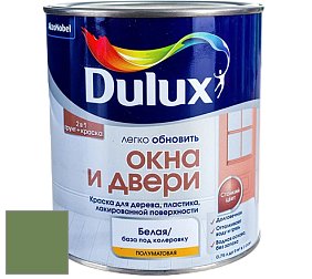 Краска DULUX LUXIUM ОКНА И ДВЕРИ полуматовая краска цвет NCS S 4040-G30Y 
