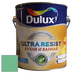 Краска DULUX LUXIUM ULTRA RESIST КУХНЯ И ВАННАЯ матовая ультрастойкая краска цвет 10GG 40/352 Emerald delight 5