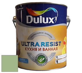 Краска DULUX LUXIUM ULTRA RESIST КУХНЯ И ВАННАЯ матовая ультрастойкая краска цвет NCS S 2030-G30Y 