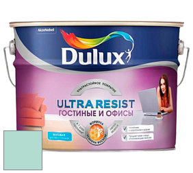 Краска DULUX LUXIUM ULTRA RESIST ГОСТИНЫЕ И ОФИСЫ ультрастойкая матовая краска цвет 41GG 67/162 Notorious Green