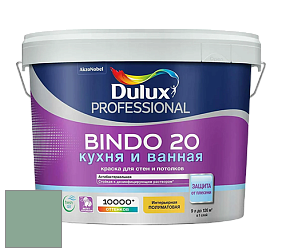 Краска DULUX LUXIUM BINDO 20 Кухня и Ванная полуматовая краска цвет NCS S 3020-G 