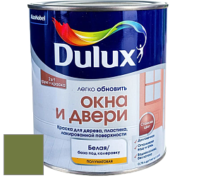 Краска DULUX LUXIUM ОКНА И ДВЕРИ полуматовая краска цвет NCS S 4050-G40Y 