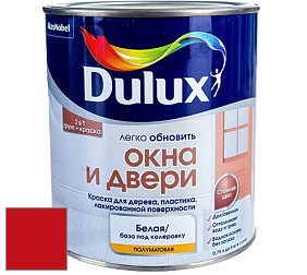 Краска DULUX LUXIUM ОКНА И ДВЕРИ полуматовая краска цвет RAL 3020 