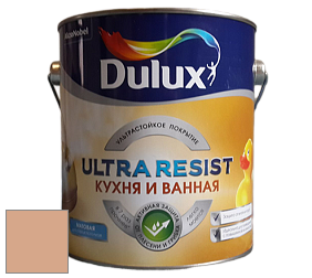 Краска DULUX LUXIUM ULTRA RESIST КУХНЯ И ВАННАЯ матовая ультрастойкая краска цвет 80YR 46/243 Muffin