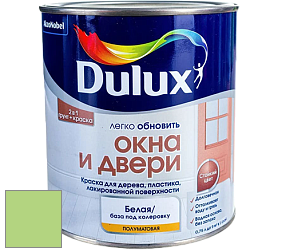 Краска DULUX LUXIUM ОКНА И ДВЕРИ полуматовая краска цвет NCS S 0550-G30Y 