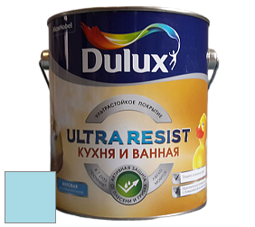 Краска DULUX LUXIUM ULTRA RESIST КУХНЯ И ВАННАЯ матовая ультрастойкая краска цвет 40BG 65/171 Bubbling Blue