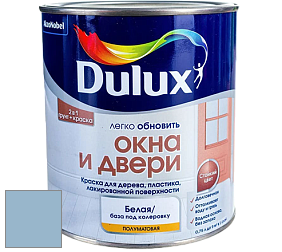 Краска DULUX LUXIUM ОКНА И ДВЕРИ полуматовая краска цвет 08BB 46/152 Clean Harmony